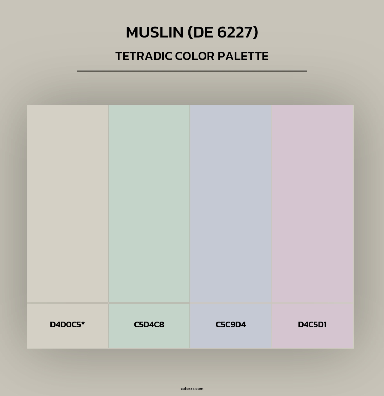 Muslin (DE 6227) - Tetradic Color Palette