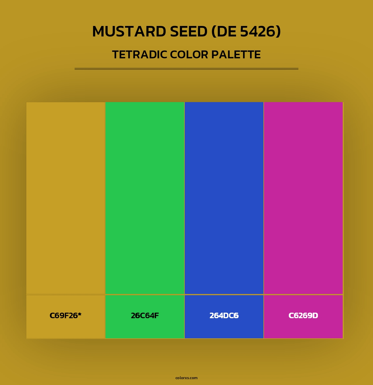 Mustard Seed (DE 5426) - Tetradic Color Palette