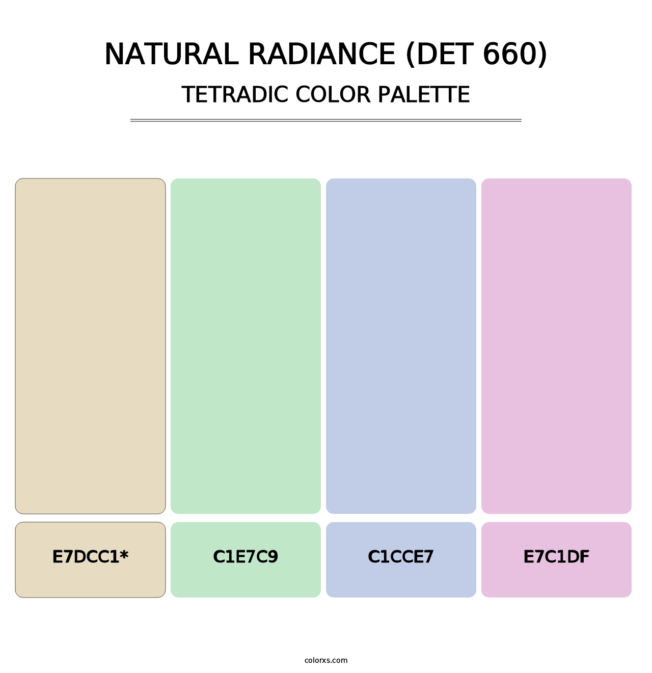 Natural Radiance (DET 660) - Tetradic Color Palette