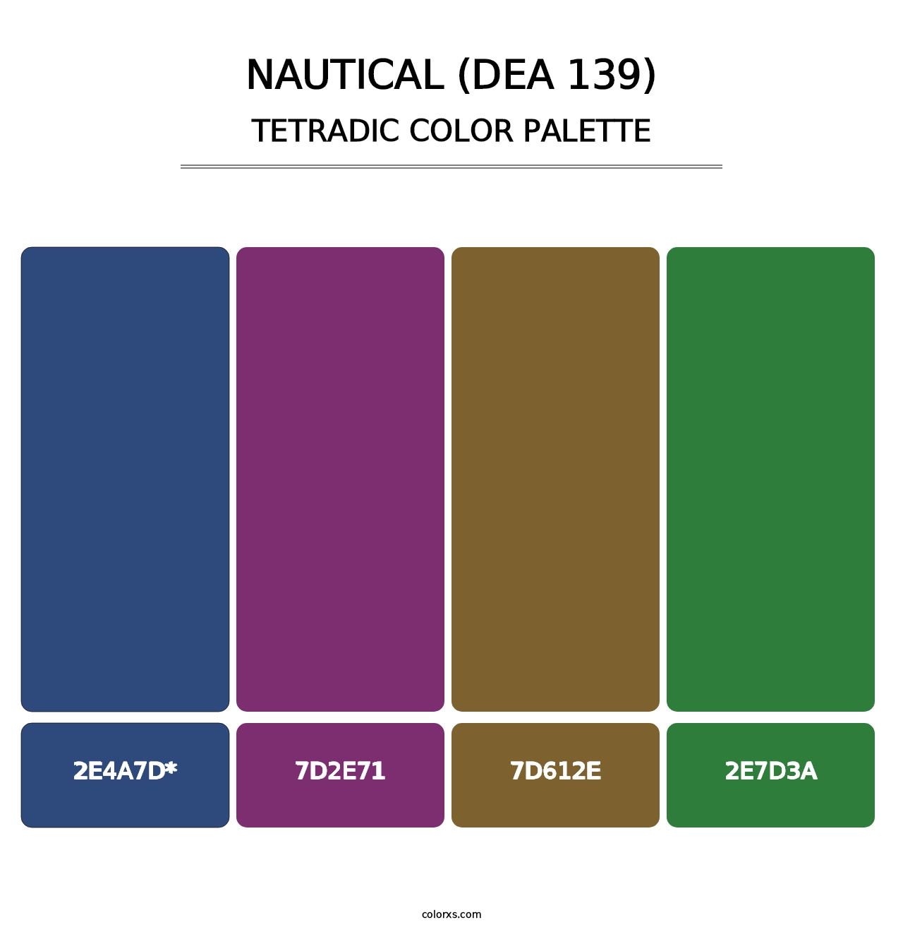 Nautical (DEA 139) - Tetradic Color Palette