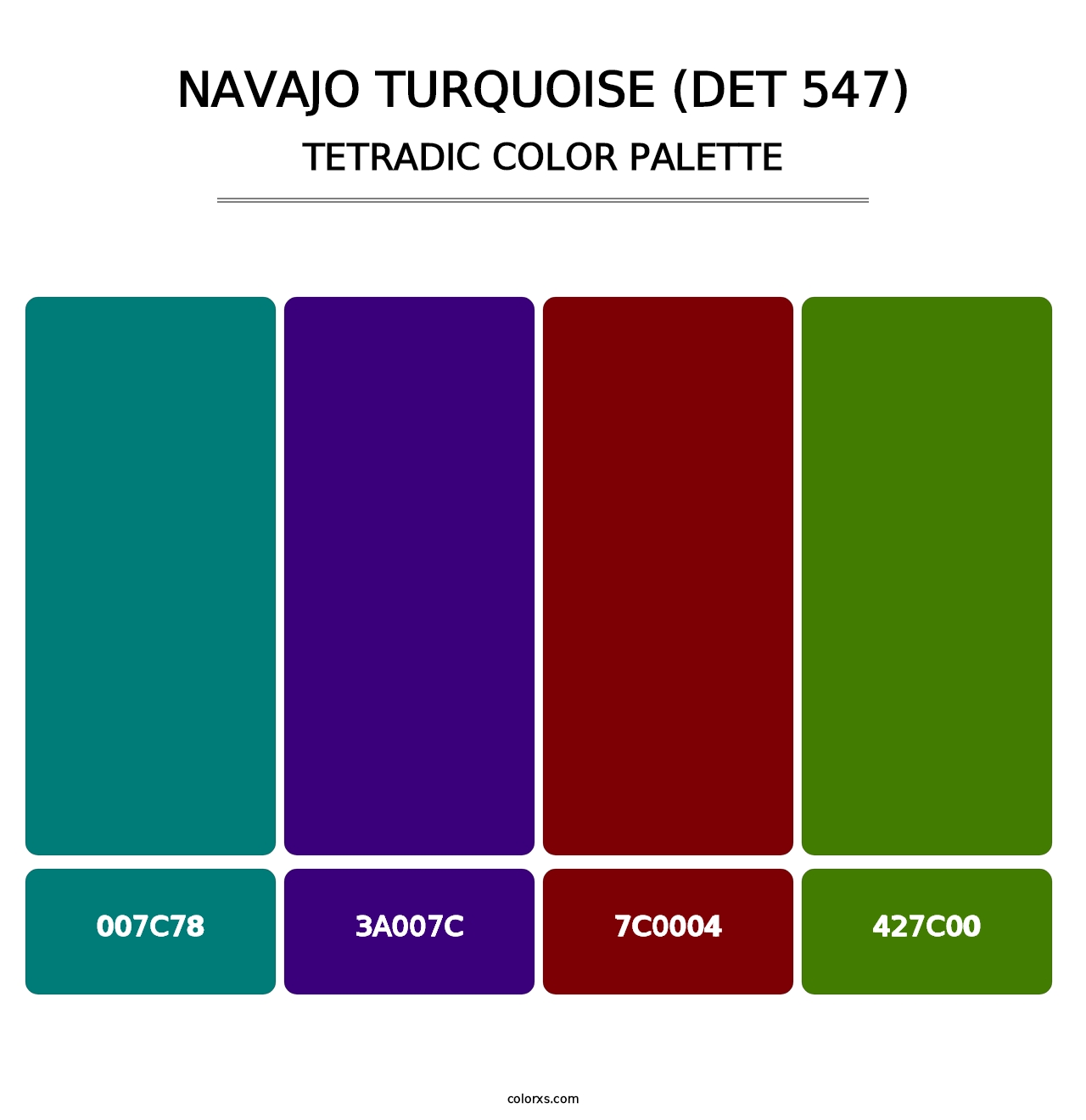 Navajo Turquoise (DET 547) - Tetradic Color Palette