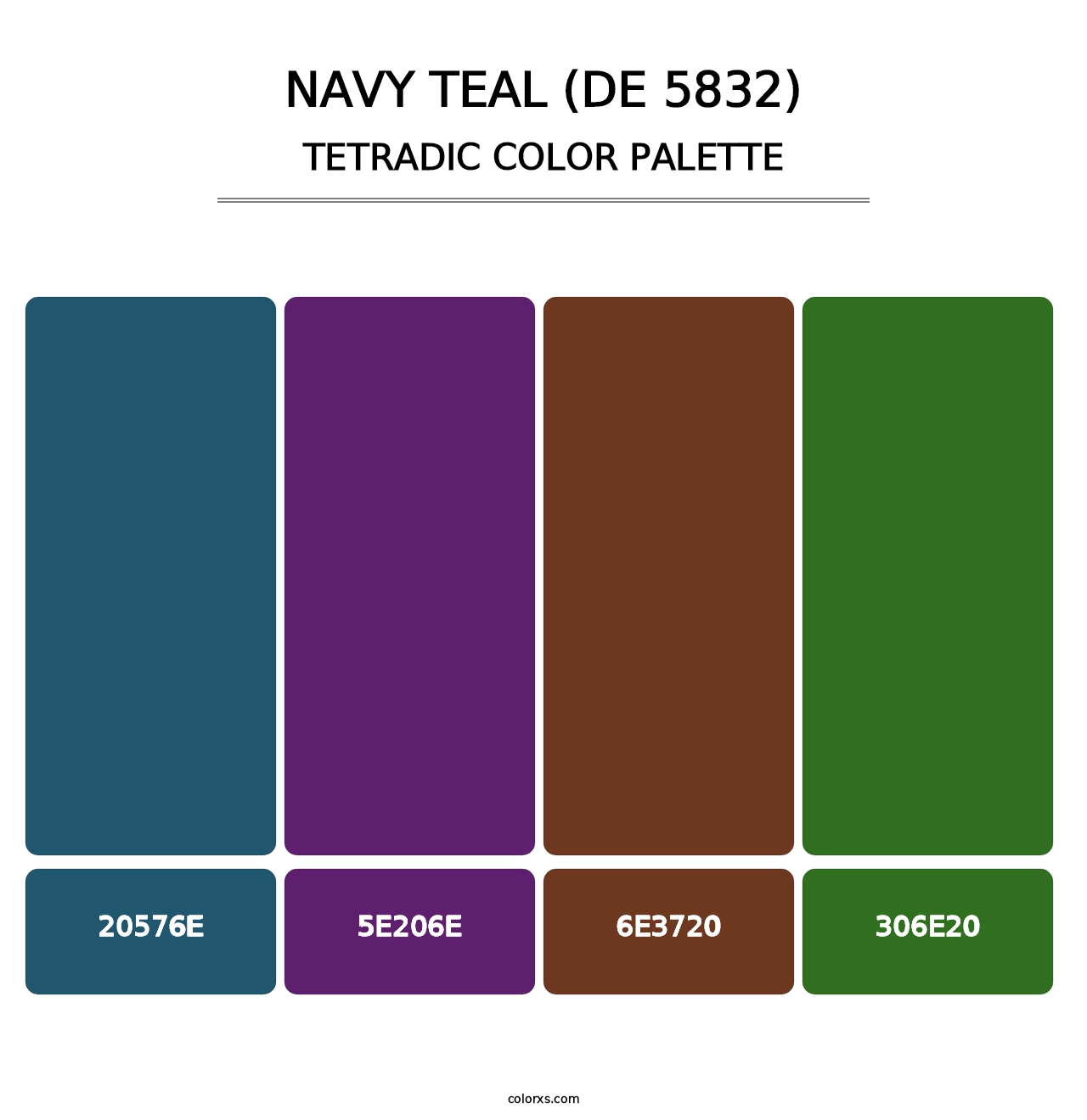 Navy Teal (DE 5832) - Tetradic Color Palette