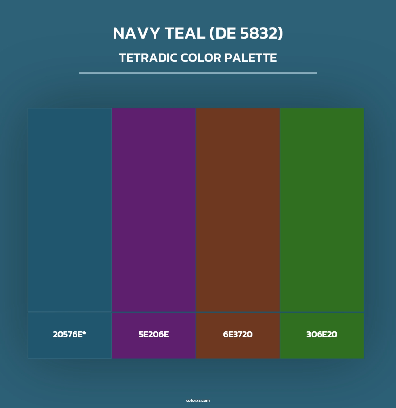 Navy Teal (DE 5832) - Tetradic Color Palette