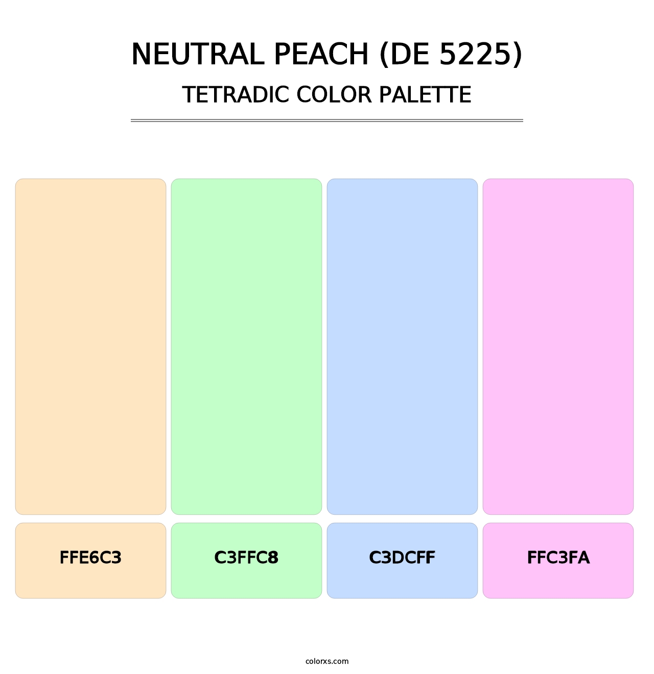 Neutral Peach (DE 5225) - Tetradic Color Palette