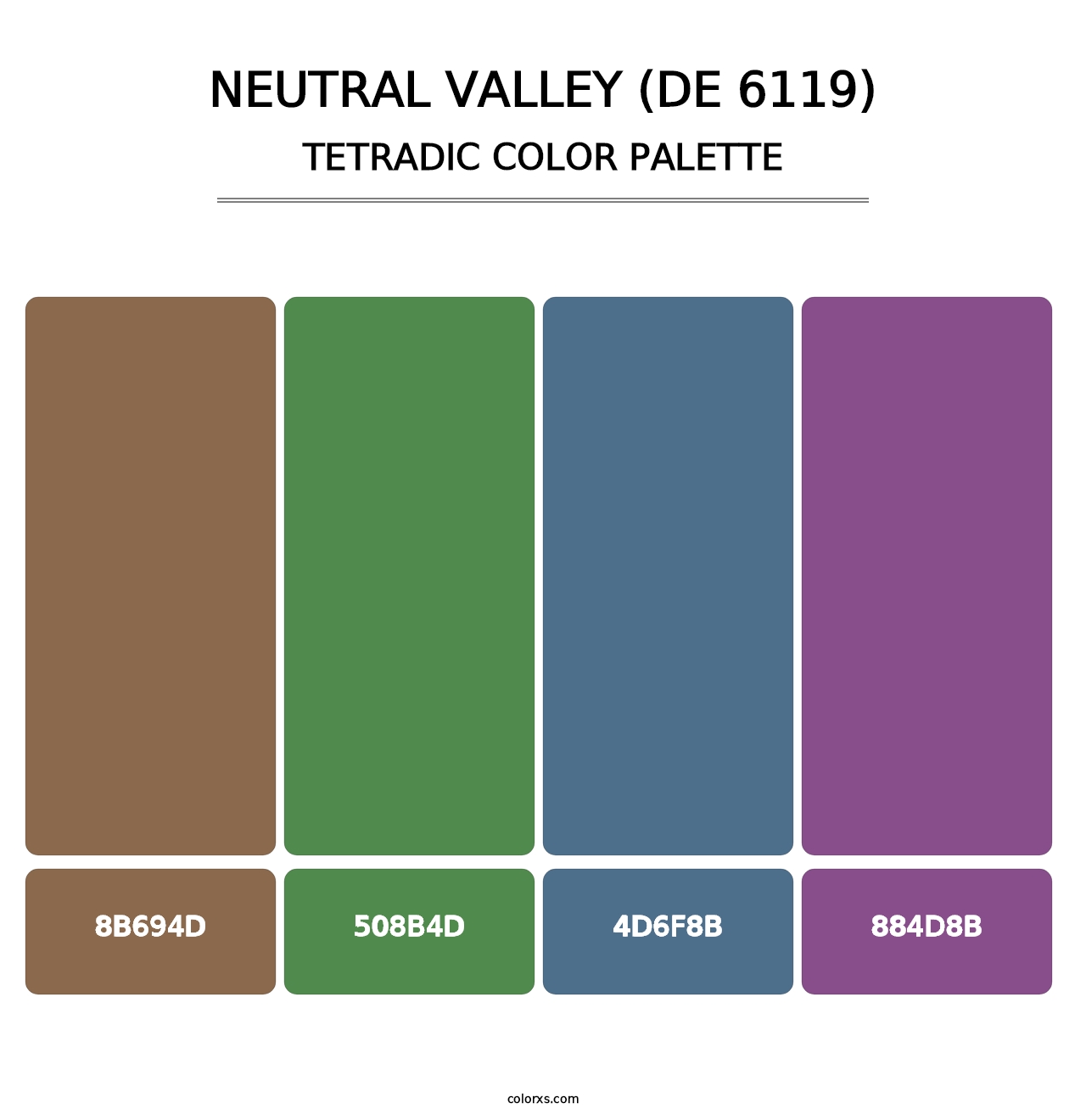 Neutral Valley (DE 6119) - Tetradic Color Palette