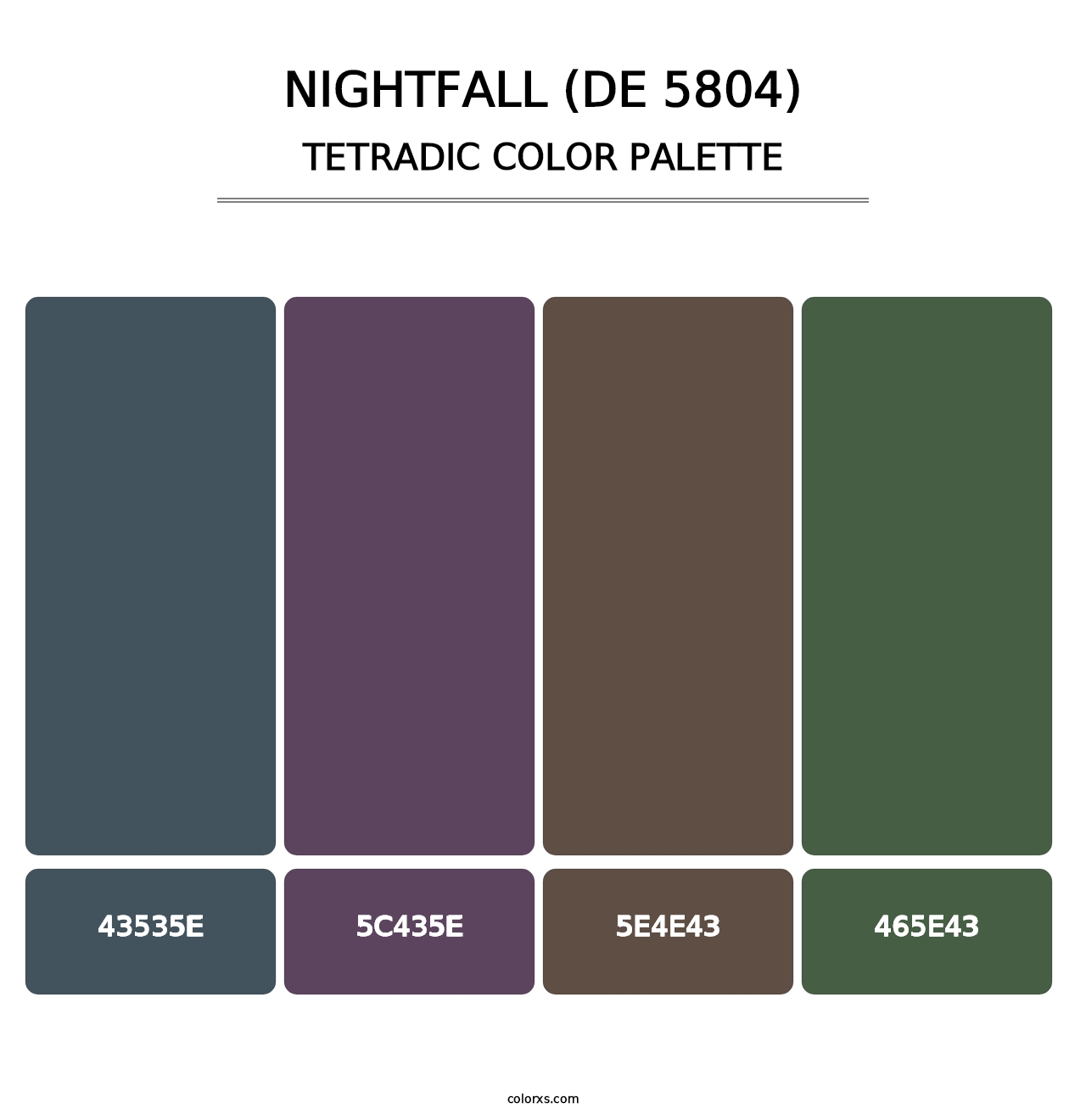 Nightfall (DE 5804) - Tetradic Color Palette