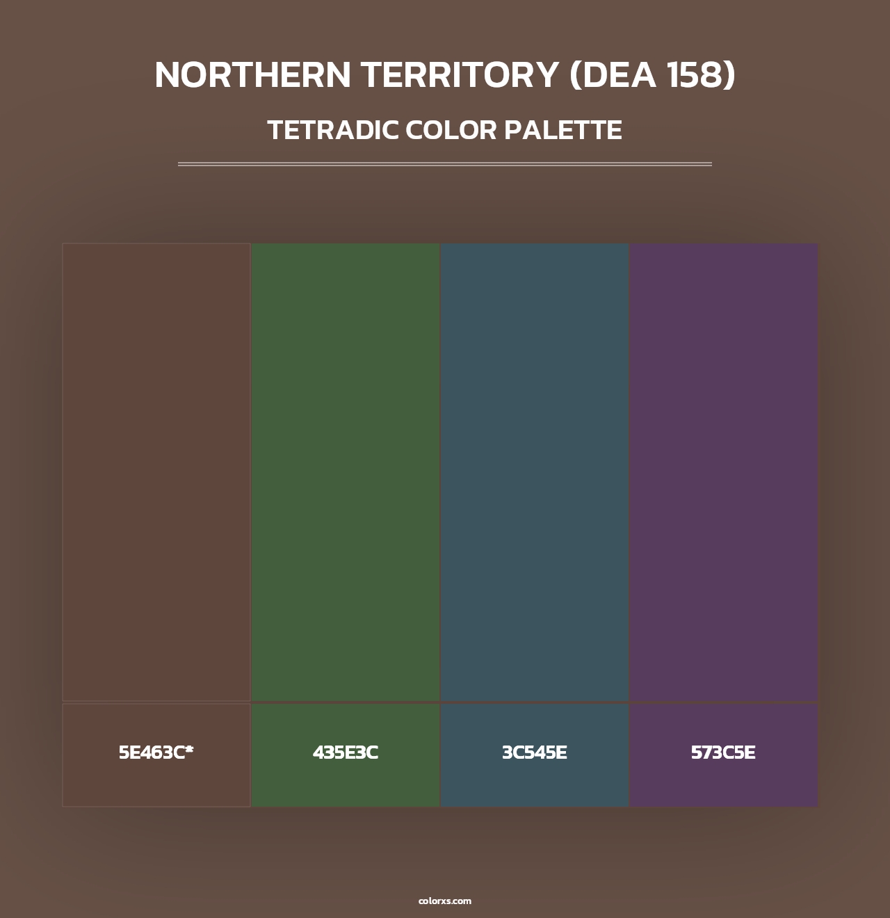 Northern Territory (DEA 158) - Tetradic Color Palette