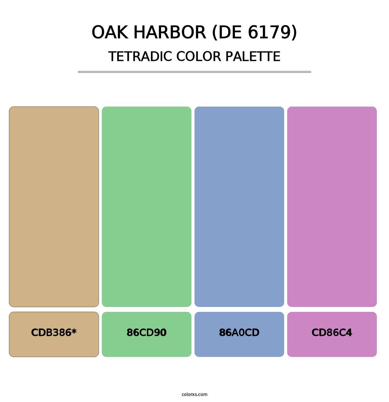 Oak Harbor (DE 6179) - Tetradic Color Palette