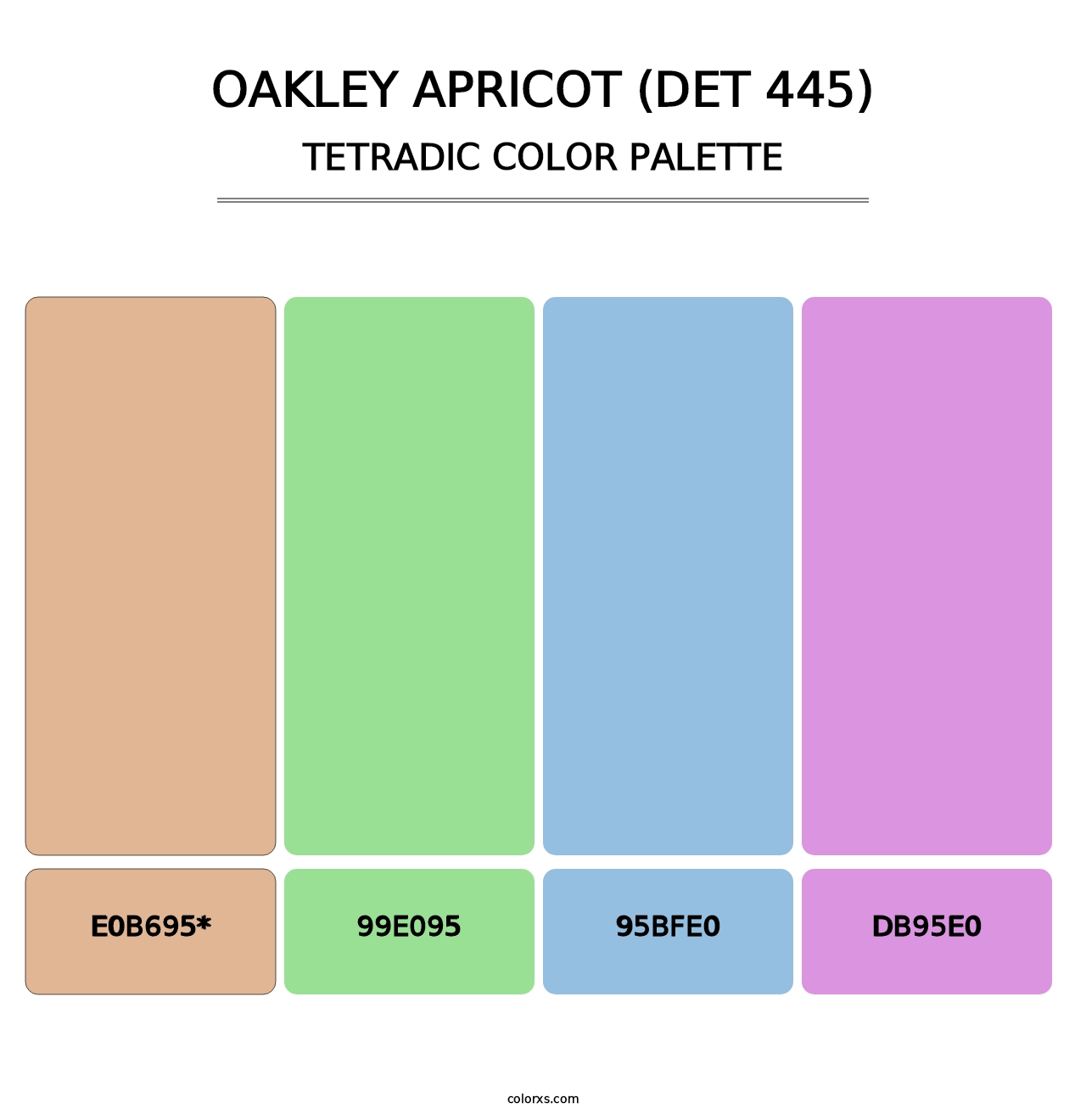 Oakley Apricot (DET 445) - Tetradic Color Palette