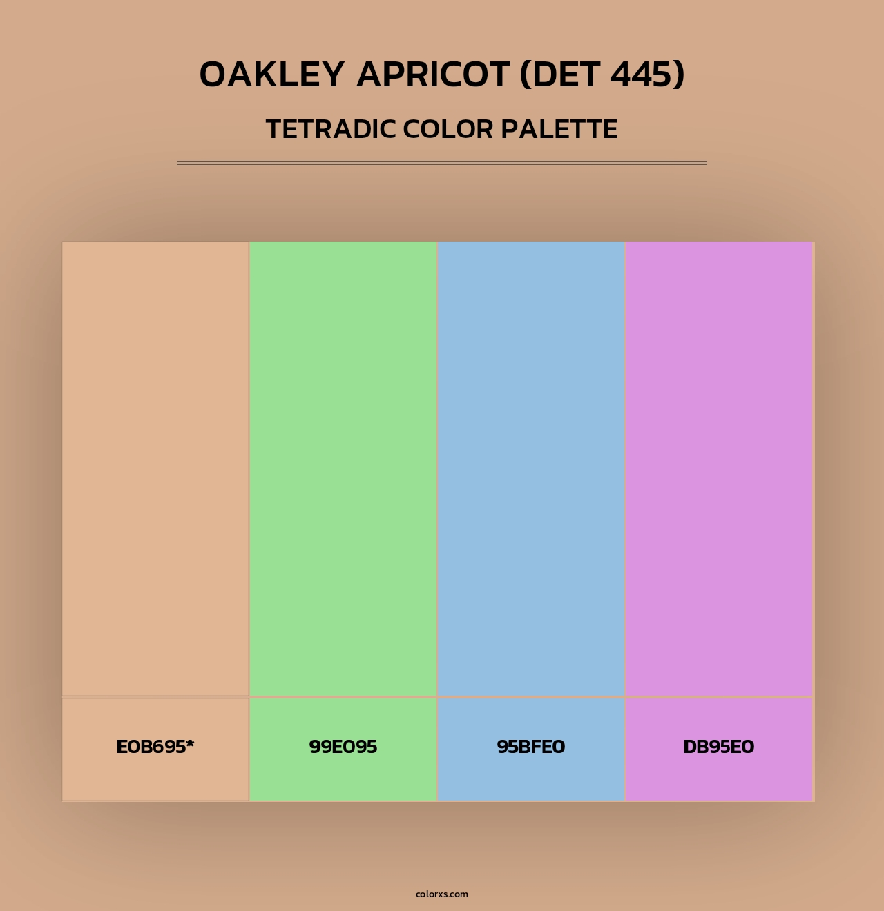 Oakley Apricot (DET 445) - Tetradic Color Palette