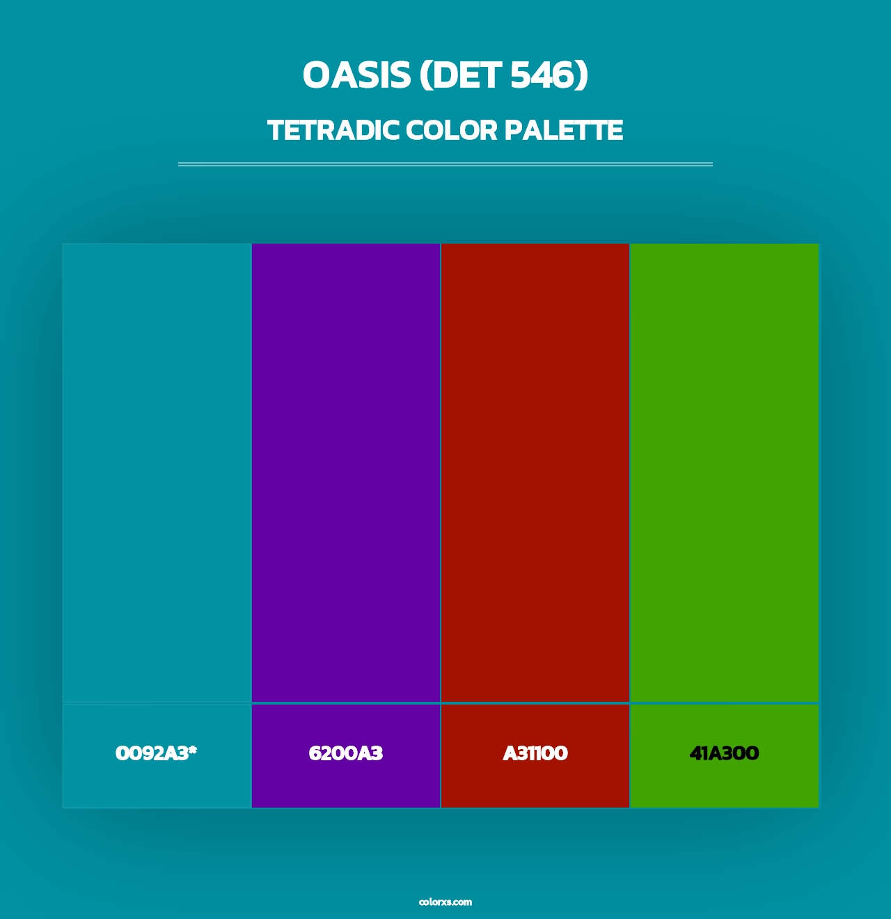 Oasis (DET 546) - Tetradic Color Palette