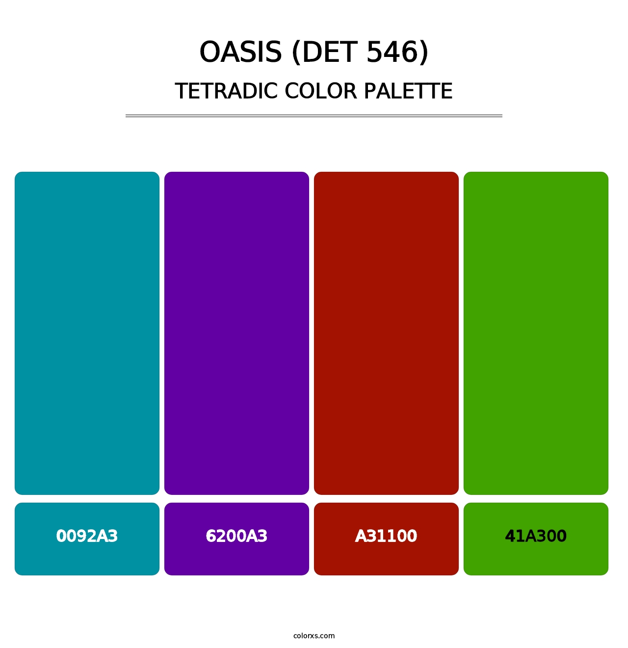 Oasis (DET 546) - Tetradic Color Palette