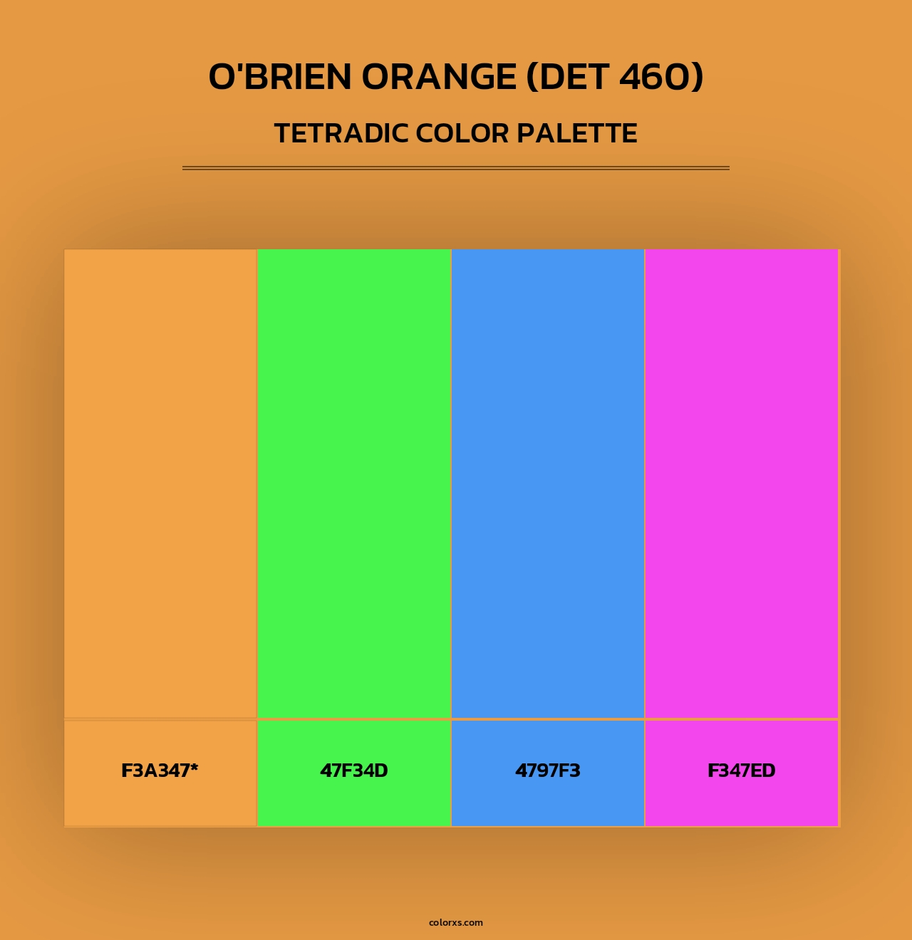 O'Brien Orange (DET 460) - Tetradic Color Palette