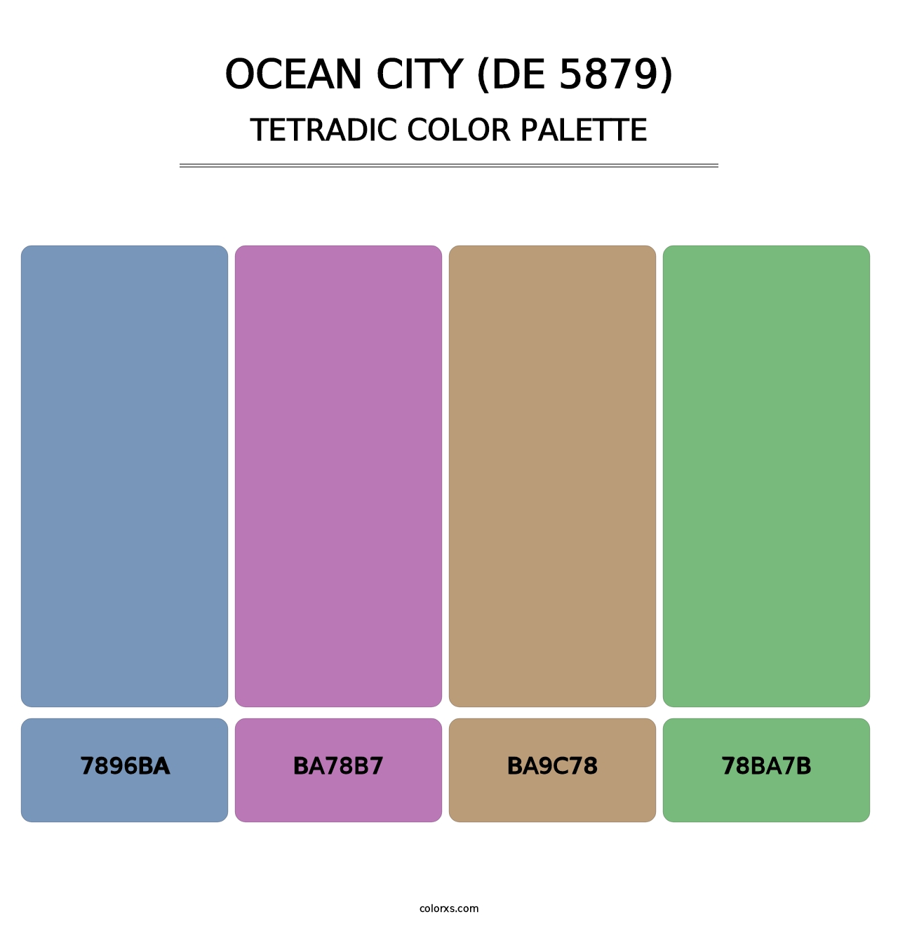 Ocean City (DE 5879) - Tetradic Color Palette