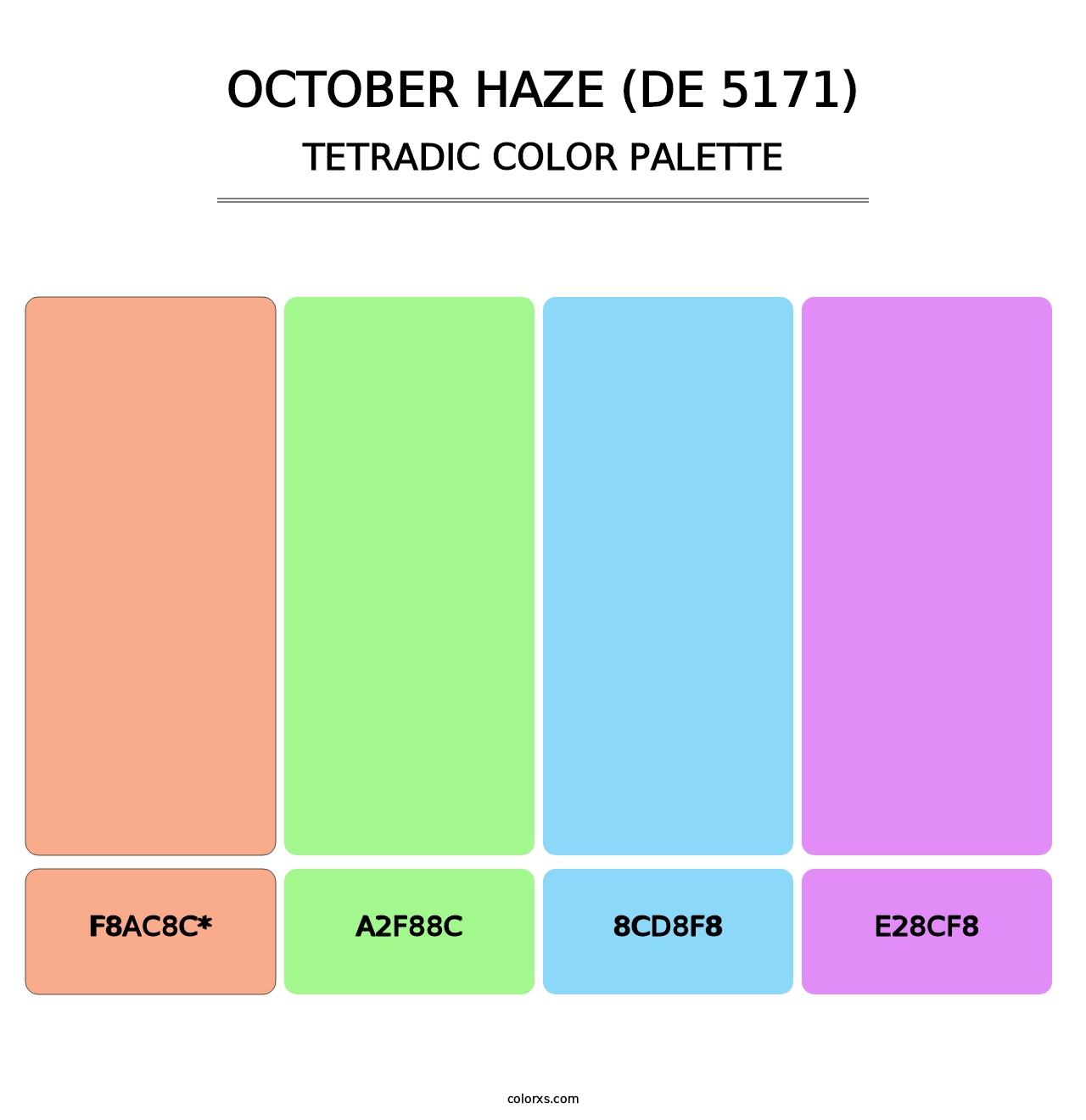 October Haze (DE 5171) - Tetradic Color Palette