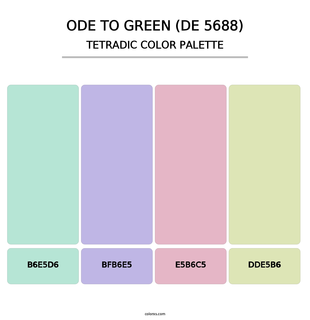 Ode to Green (DE 5688) - Tetradic Color Palette