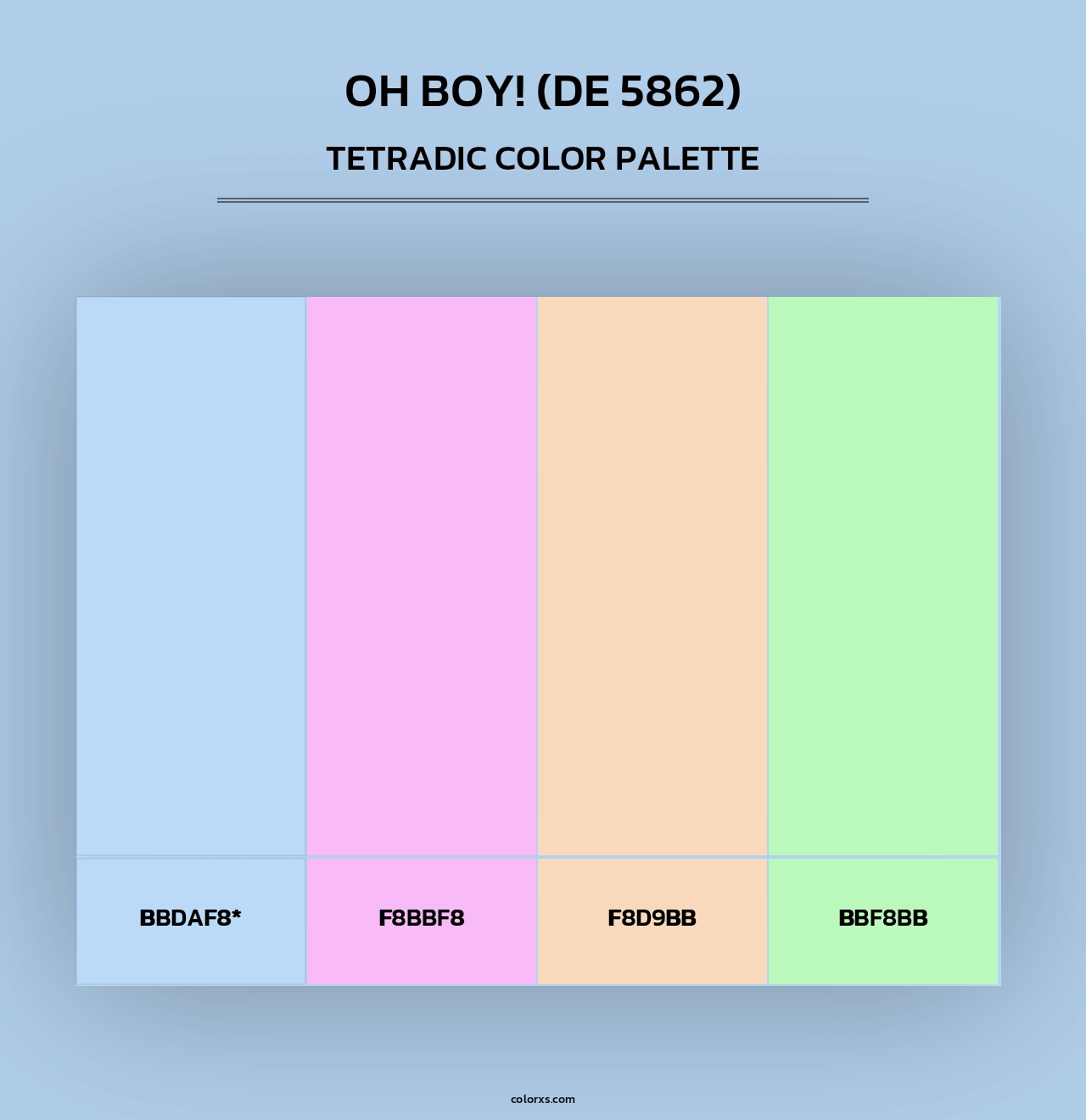 Oh Boy! (DE 5862) - Tetradic Color Palette