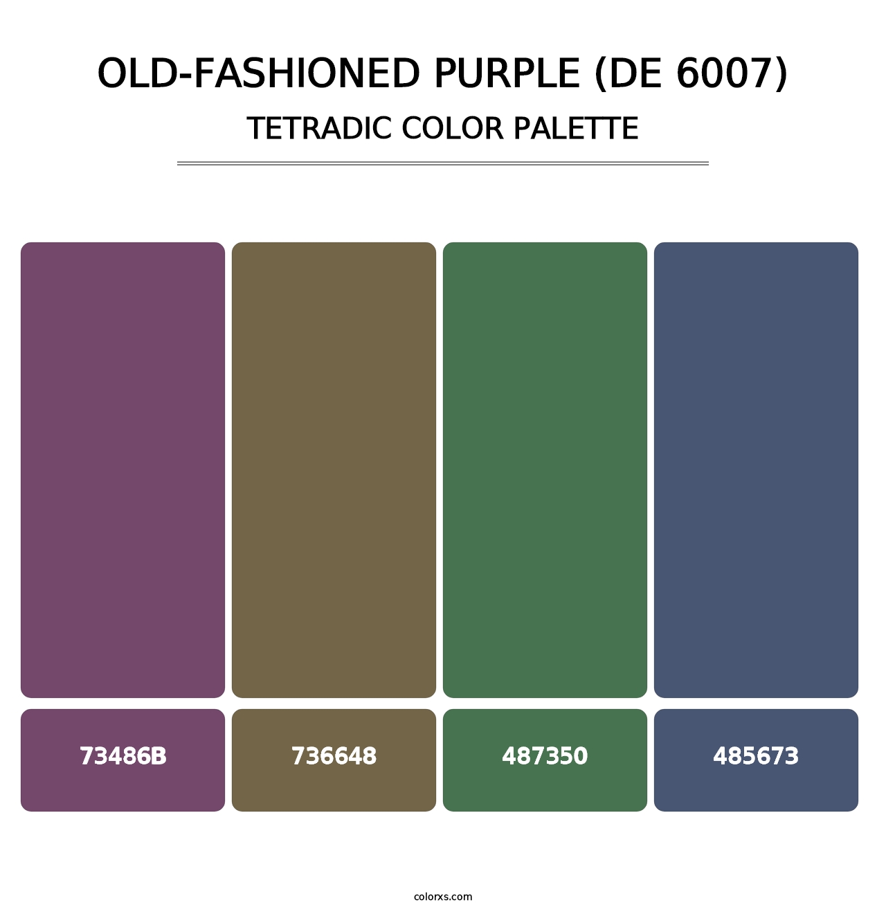 Old-Fashioned Purple (DE 6007) - Tetradic Color Palette