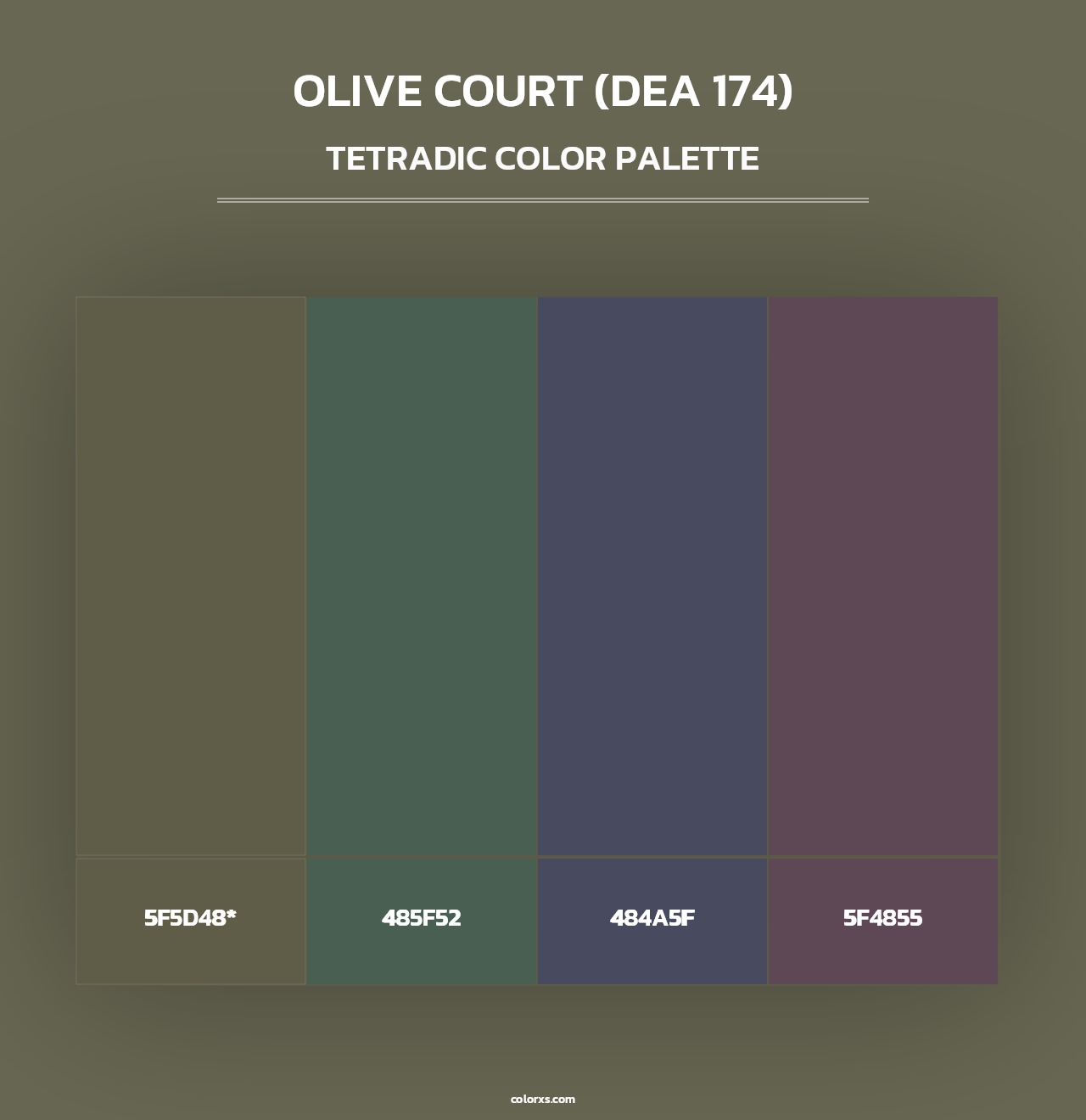 Olive Court (DEA 174) - Tetradic Color Palette
