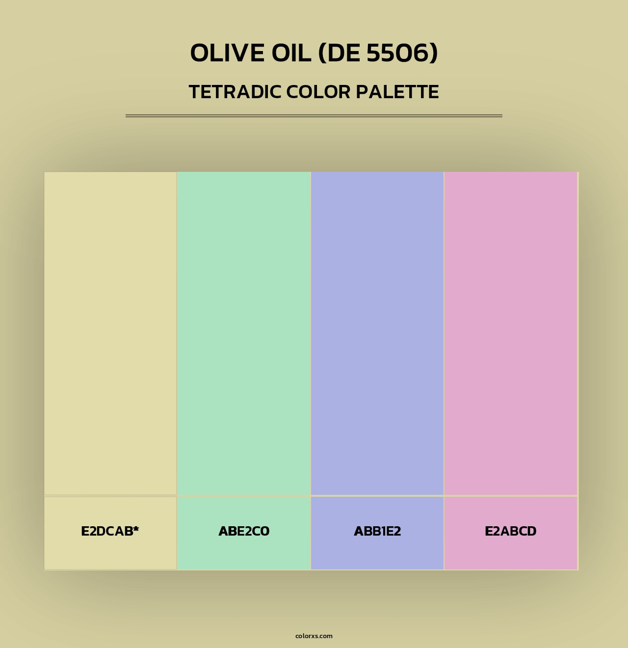 Olive Oil (DE 5506) - Tetradic Color Palette