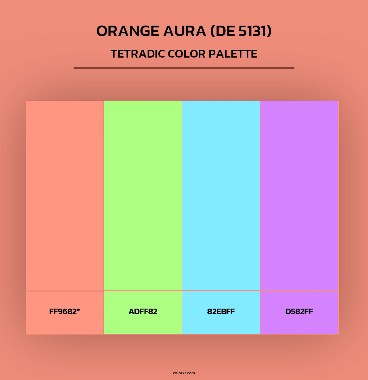 Orange Aura (DE 5131) - Tetradic Color Palette