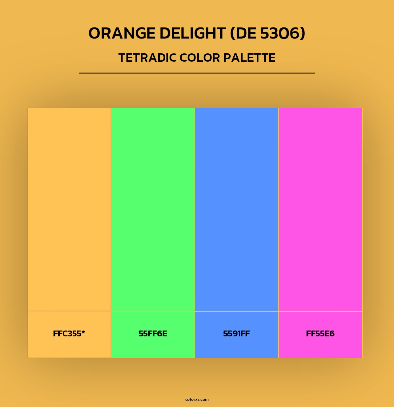 Orange Delight (DE 5306) - Tetradic Color Palette