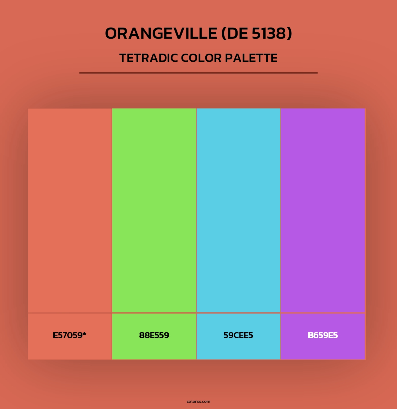 Orangeville (DE 5138) - Tetradic Color Palette