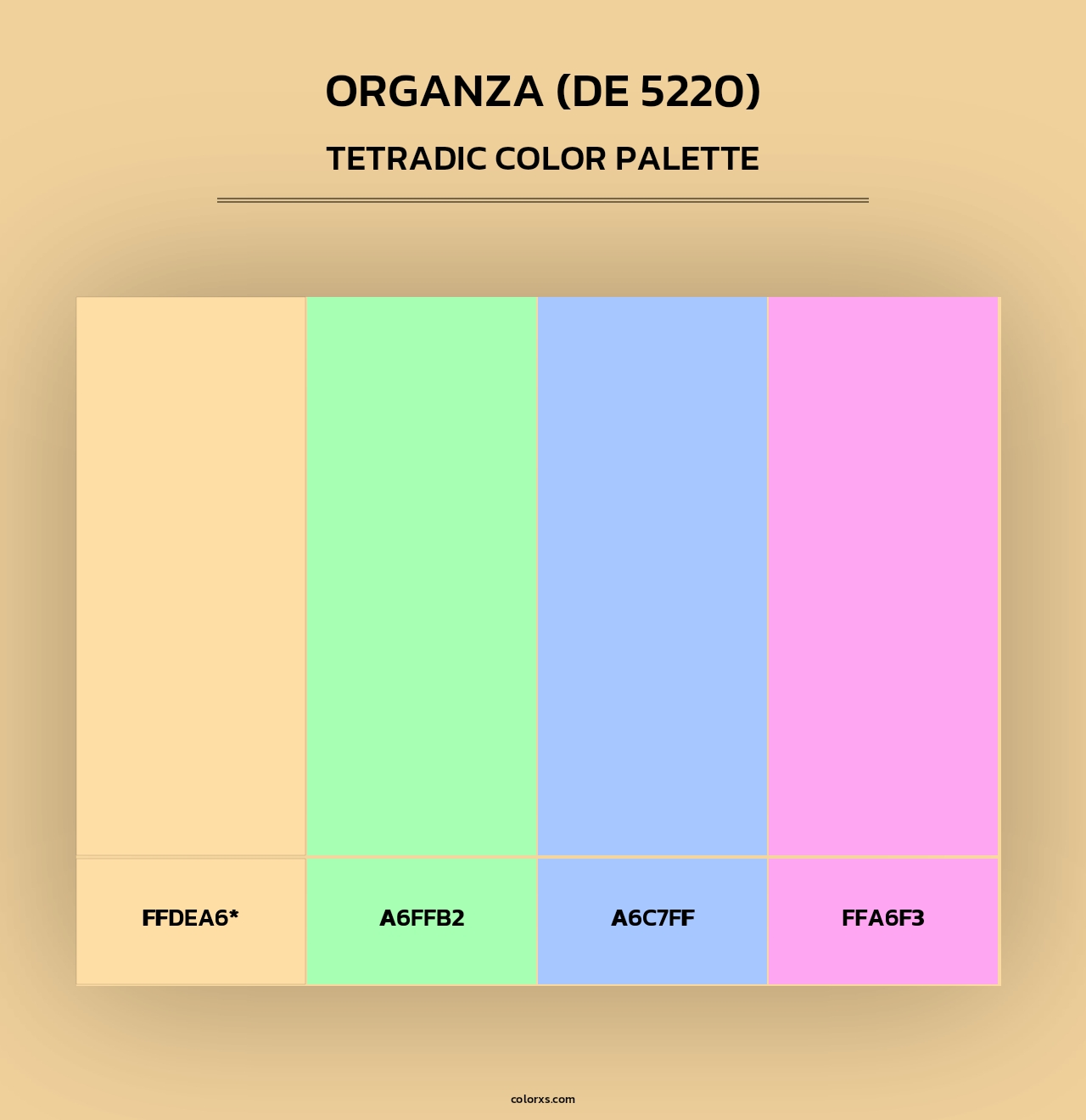 Organza (DE 5220) - Tetradic Color Palette
