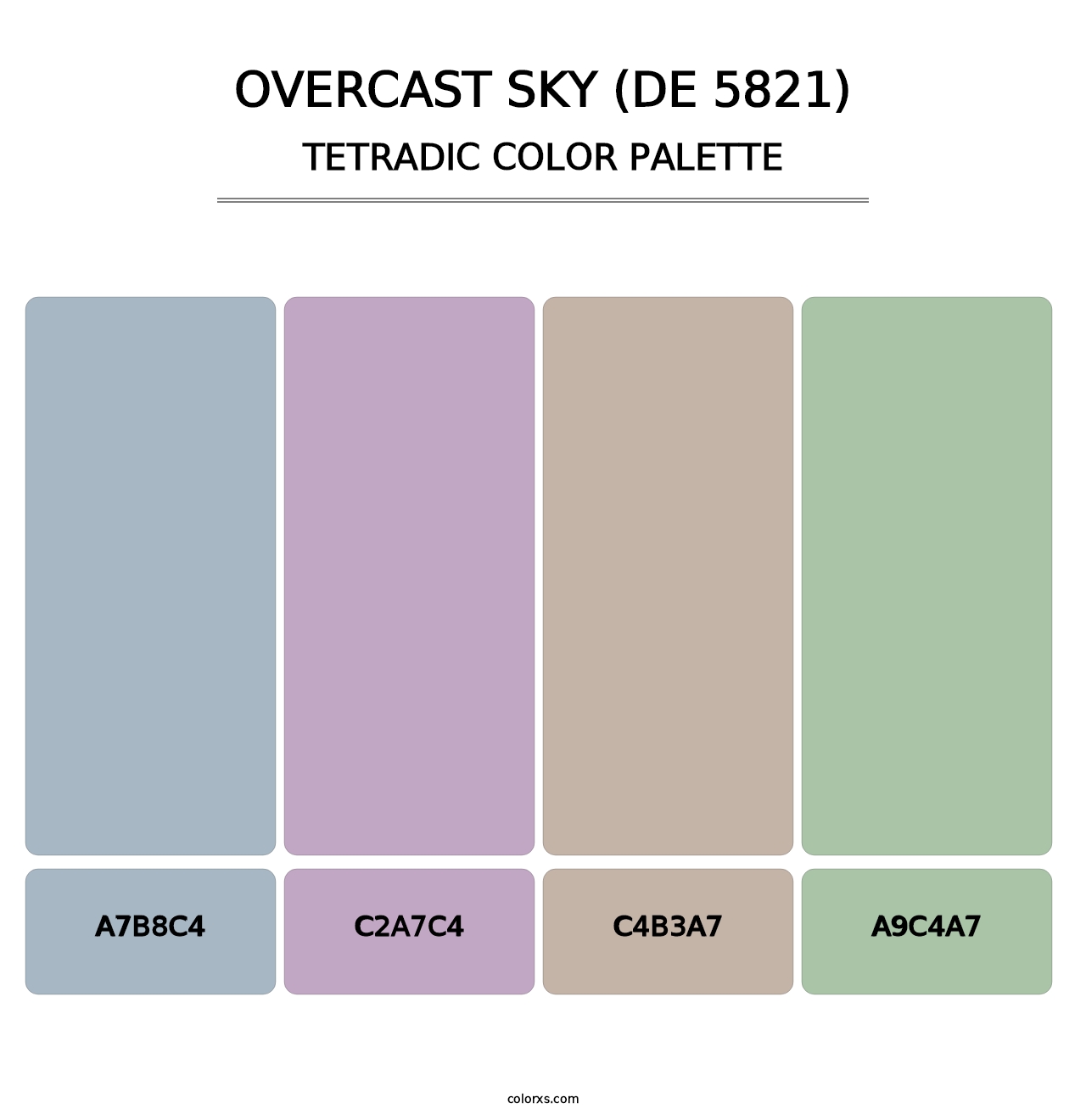 Overcast Sky (DE 5821) - Tetradic Color Palette