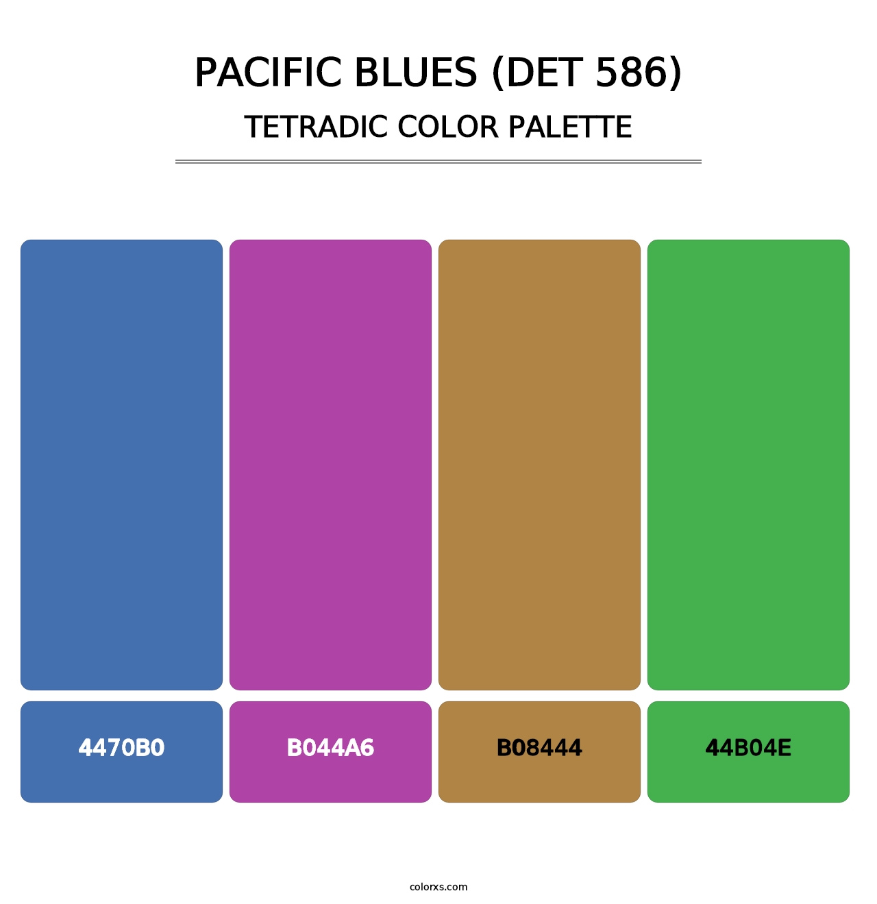 Pacific Blues (DET 586) - Tetradic Color Palette
