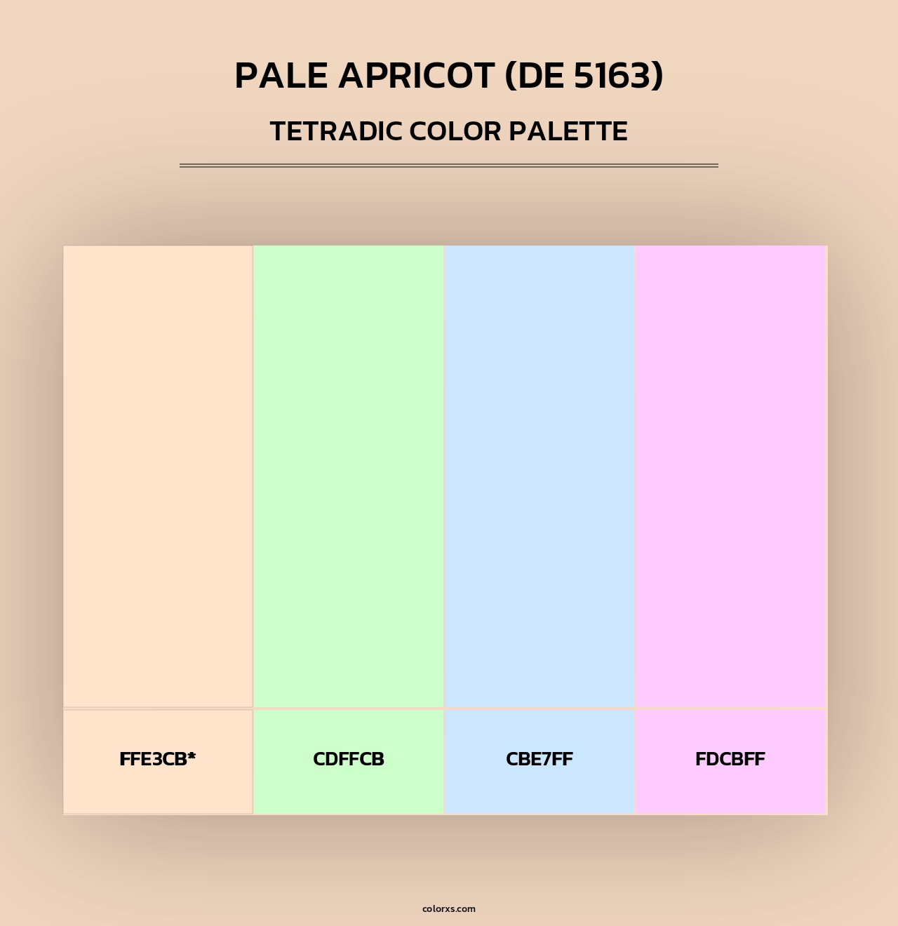 Pale Apricot (DE 5163) - Tetradic Color Palette