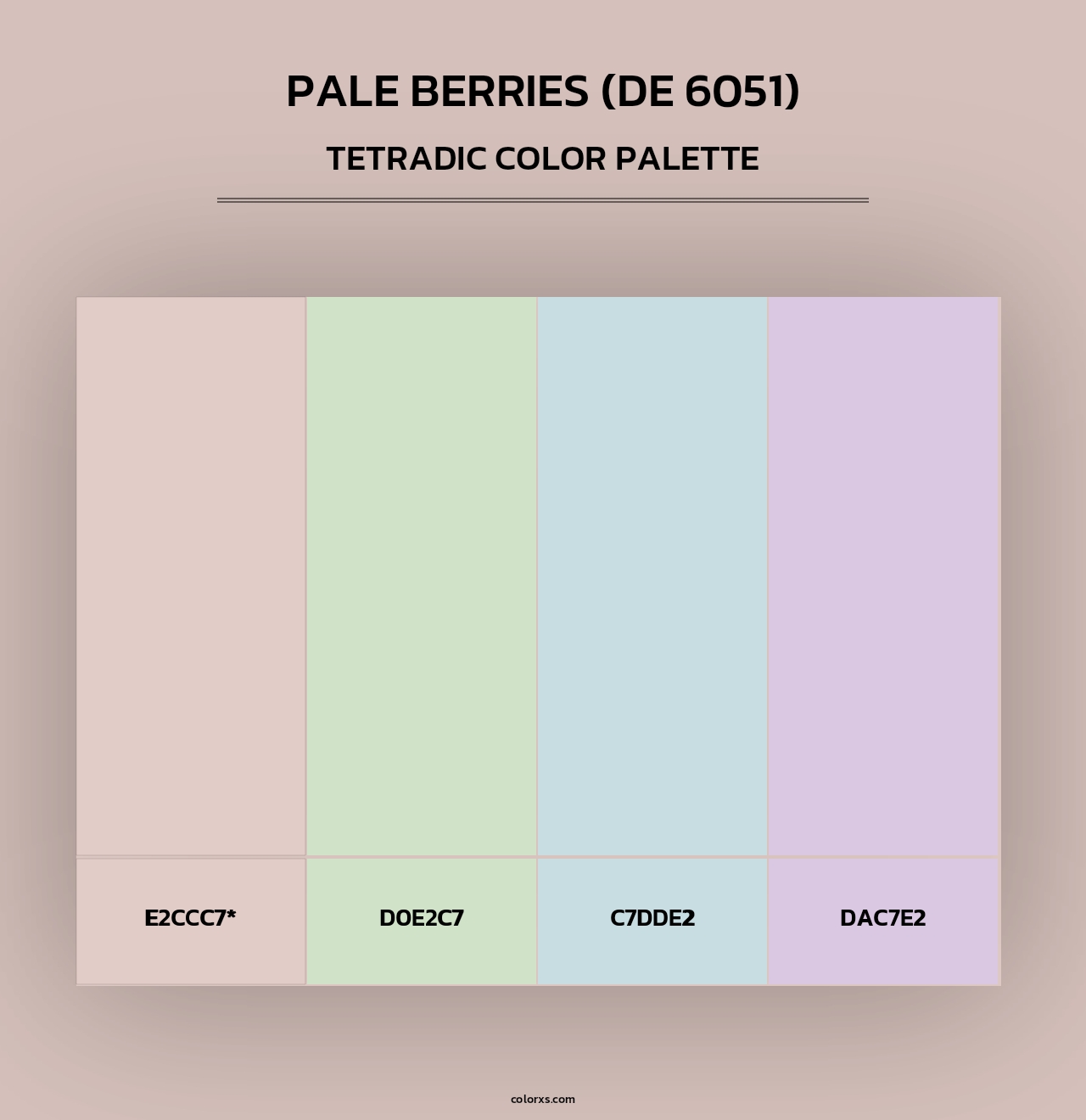 Pale Berries (DE 6051) - Tetradic Color Palette