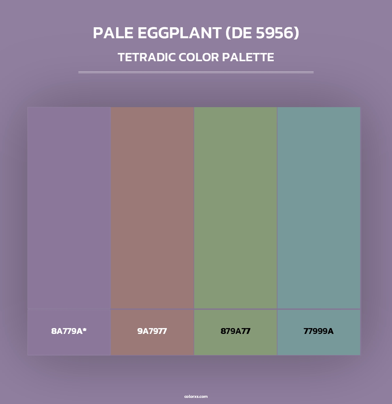 Pale Eggplant (DE 5956) - Tetradic Color Palette