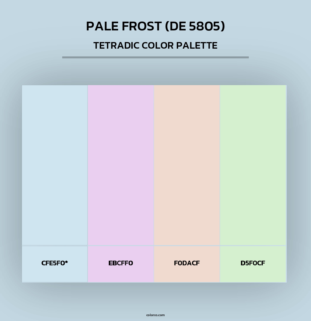 Pale Frost (DE 5805) - Tetradic Color Palette