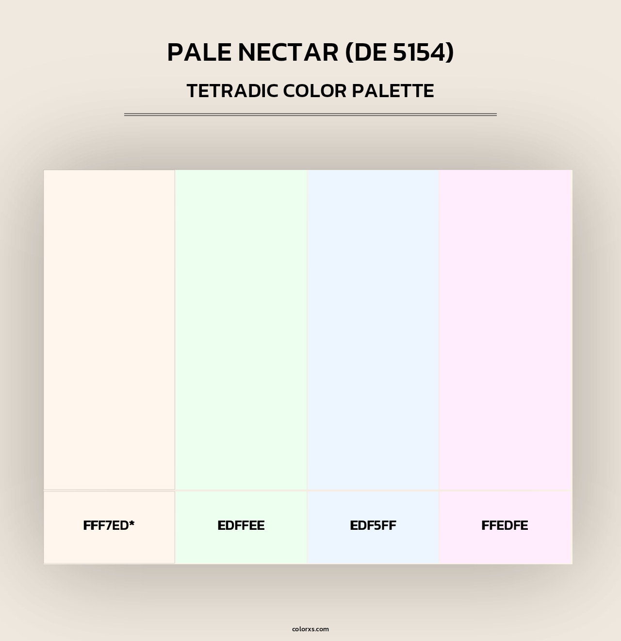Pale Nectar (DE 5154) - Tetradic Color Palette