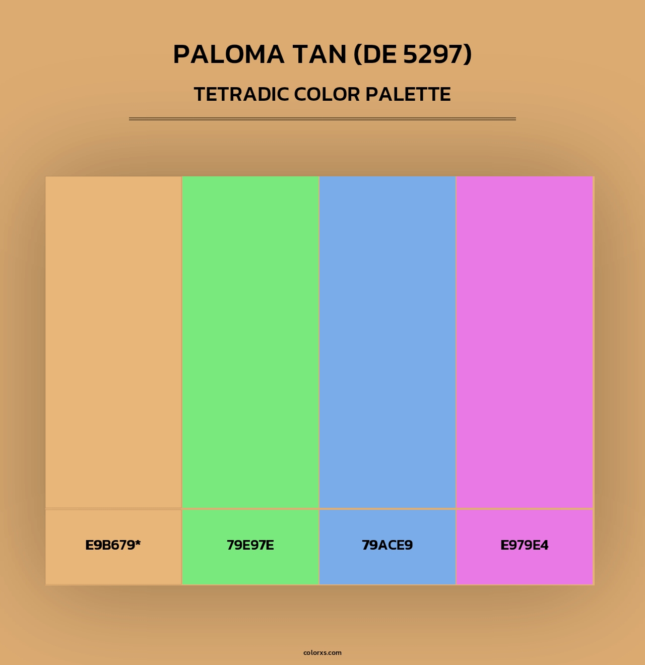 Paloma Tan (DE 5297) - Tetradic Color Palette
