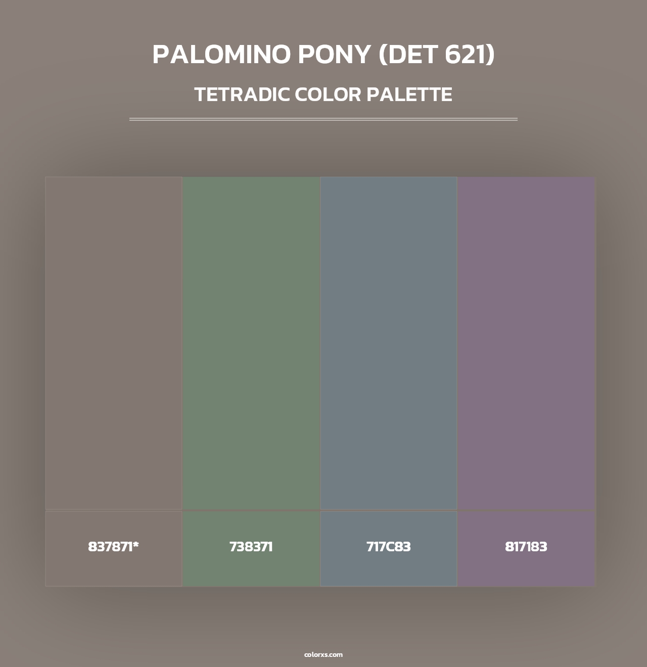 Palomino Pony (DET 621) - Tetradic Color Palette
