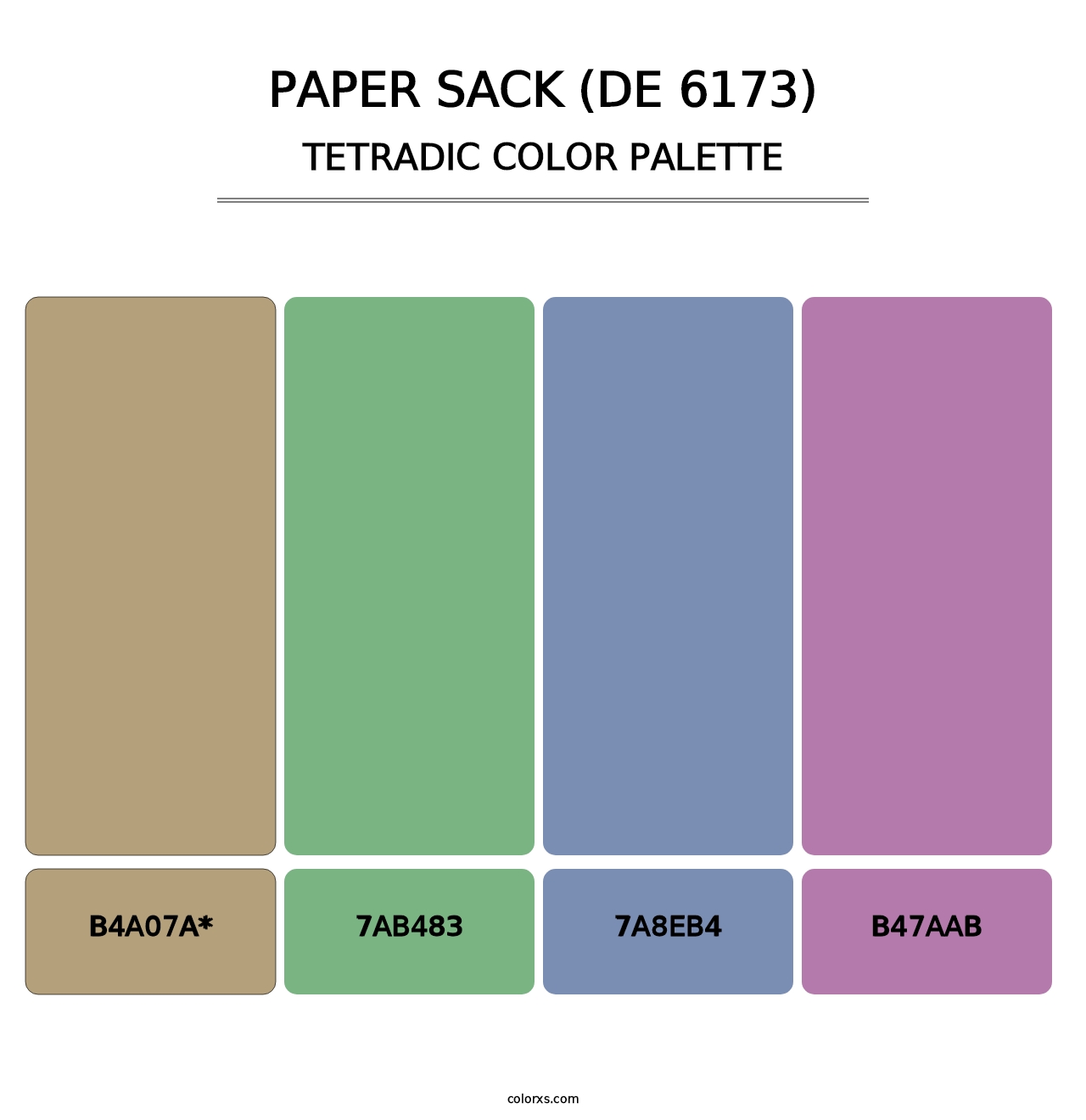 Paper Sack (DE 6173) - Tetradic Color Palette