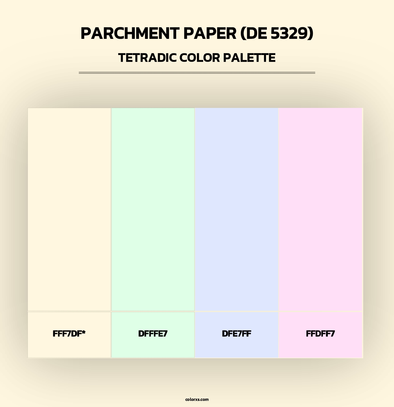 Parchment Paper (DE 5329) - Tetradic Color Palette