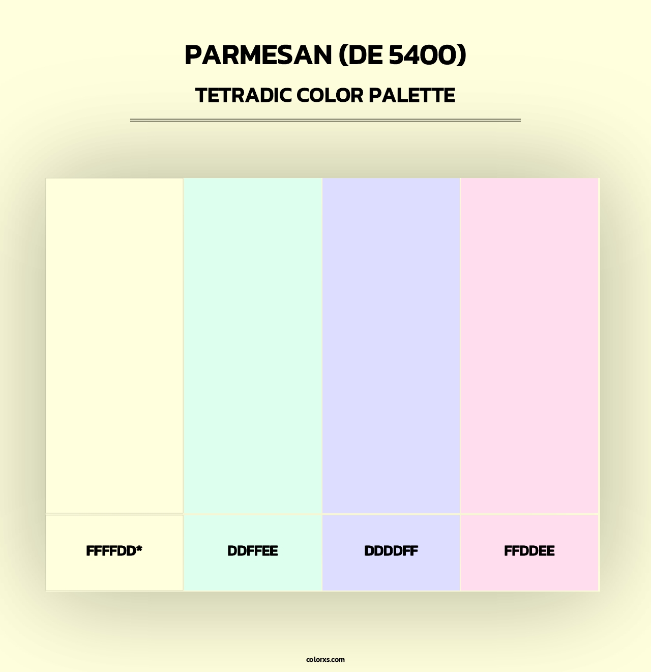 Parmesan (DE 5400) - Tetradic Color Palette