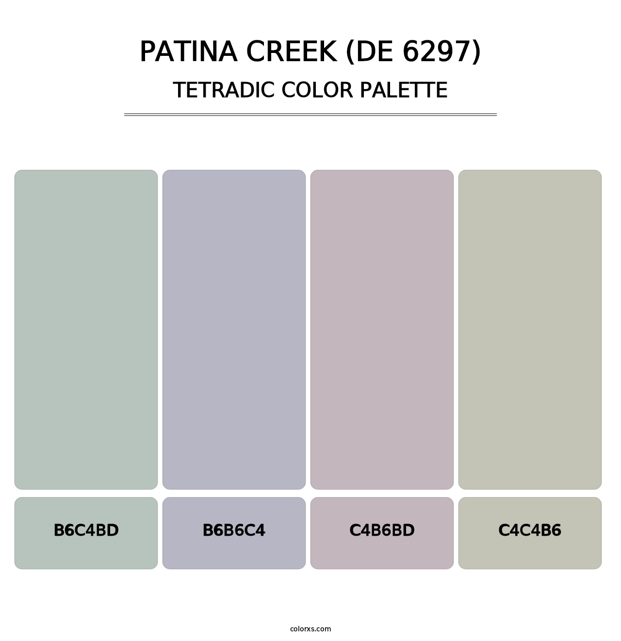 Patina Creek (DE 6297) - Tetradic Color Palette