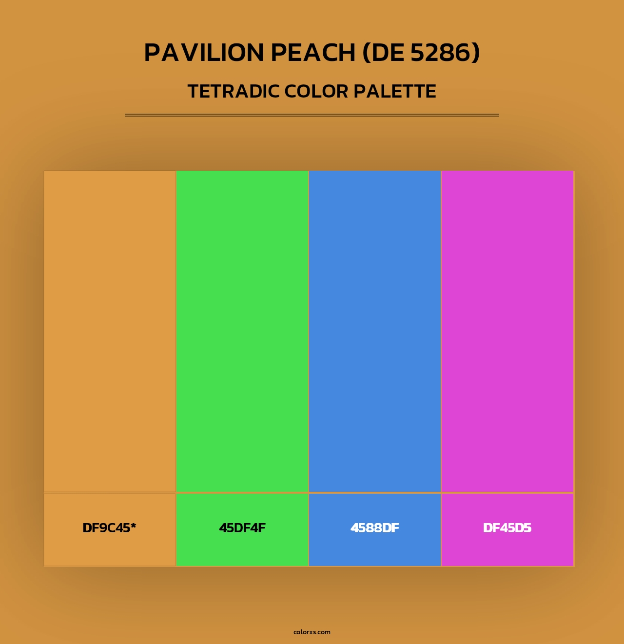 Pavilion Peach (DE 5286) - Tetradic Color Palette