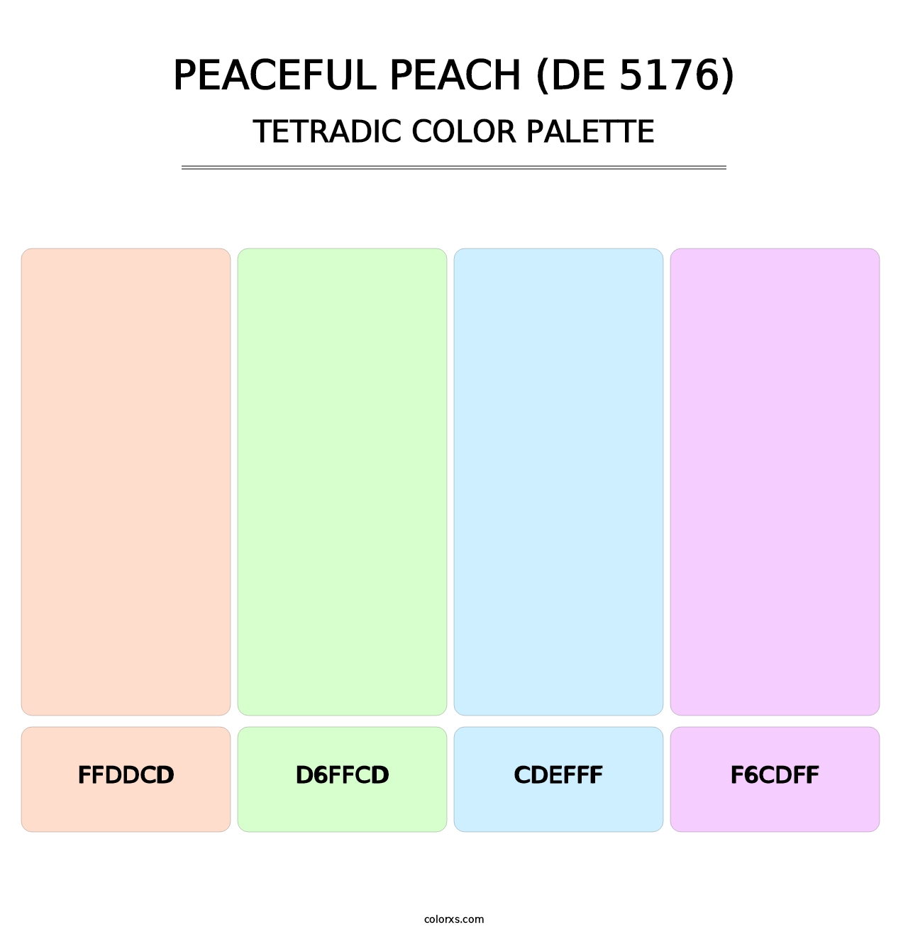 Peaceful Peach (DE 5176) - Tetradic Color Palette