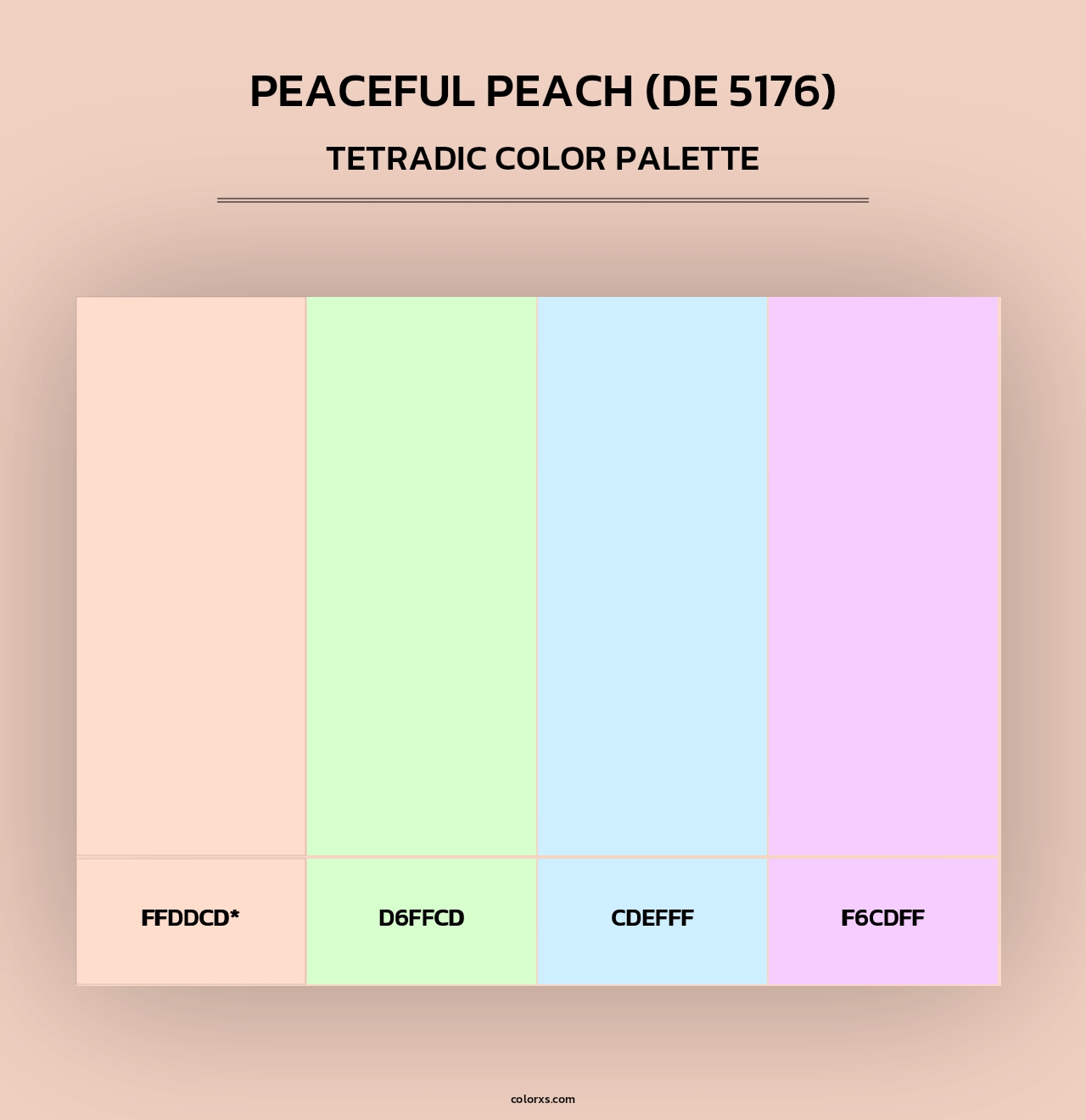 Peaceful Peach (DE 5176) - Tetradic Color Palette