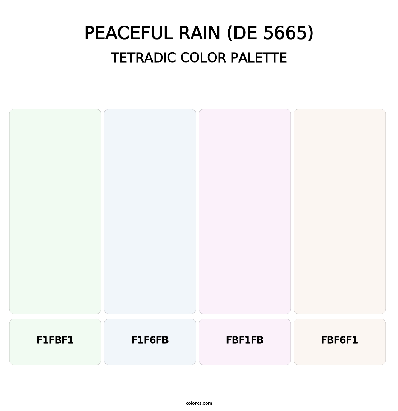 Peaceful Rain (DE 5665) - Tetradic Color Palette