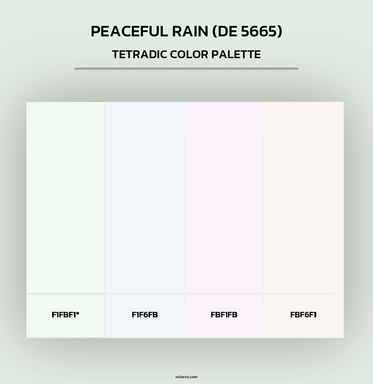 Peaceful Rain (DE 5665) - Tetradic Color Palette