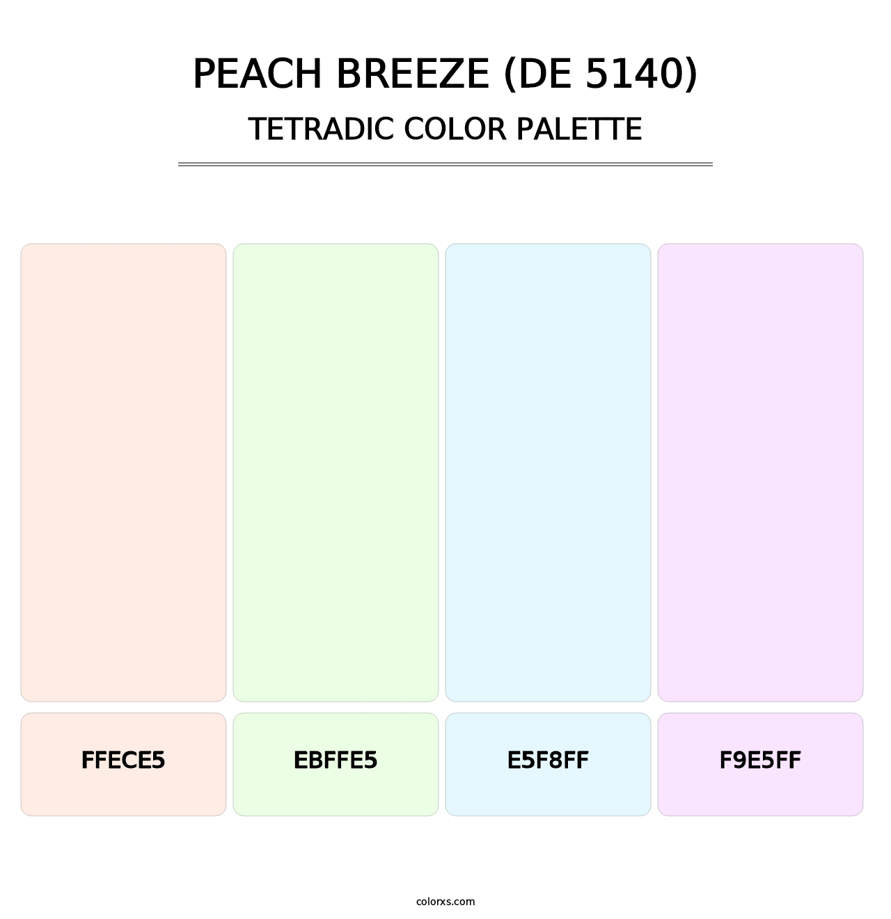 Peach Breeze (DE 5140) - Tetradic Color Palette