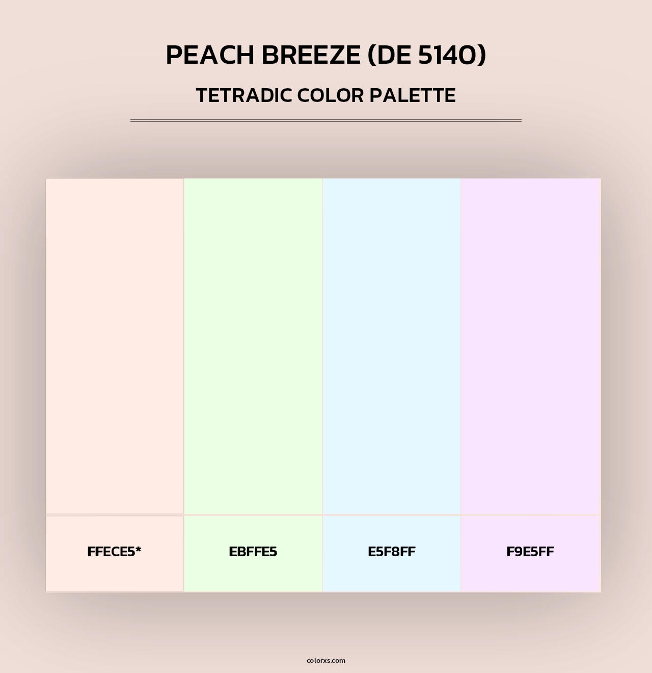 Peach Breeze (DE 5140) - Tetradic Color Palette