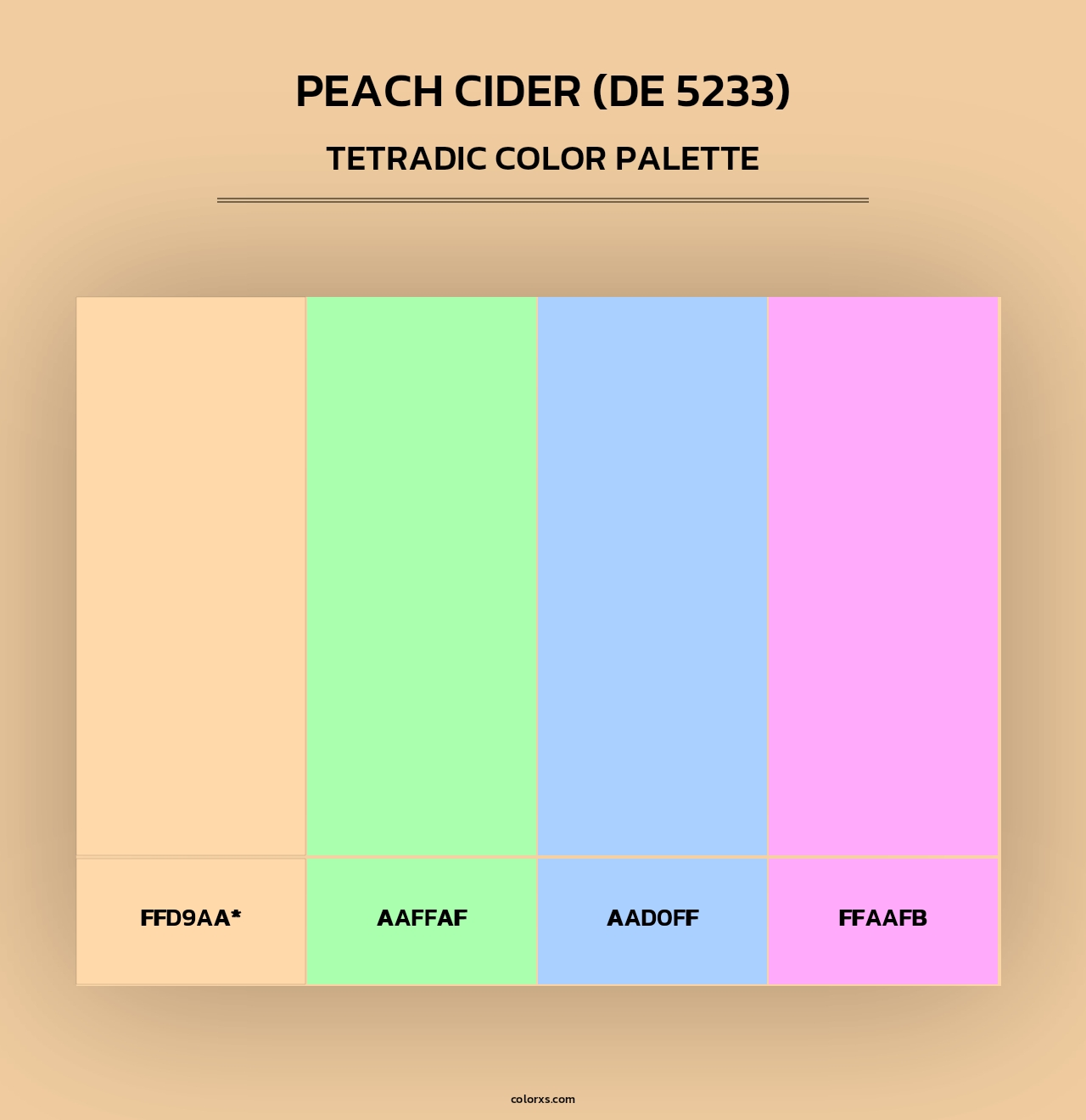 Peach Cider (DE 5233) - Tetradic Color Palette
