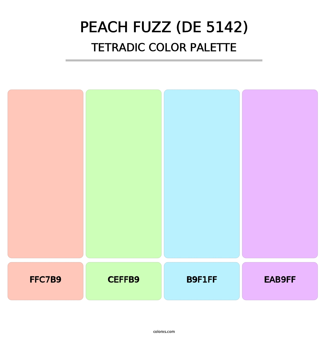Peach Fuzz (DE 5142) - Tetradic Color Palette